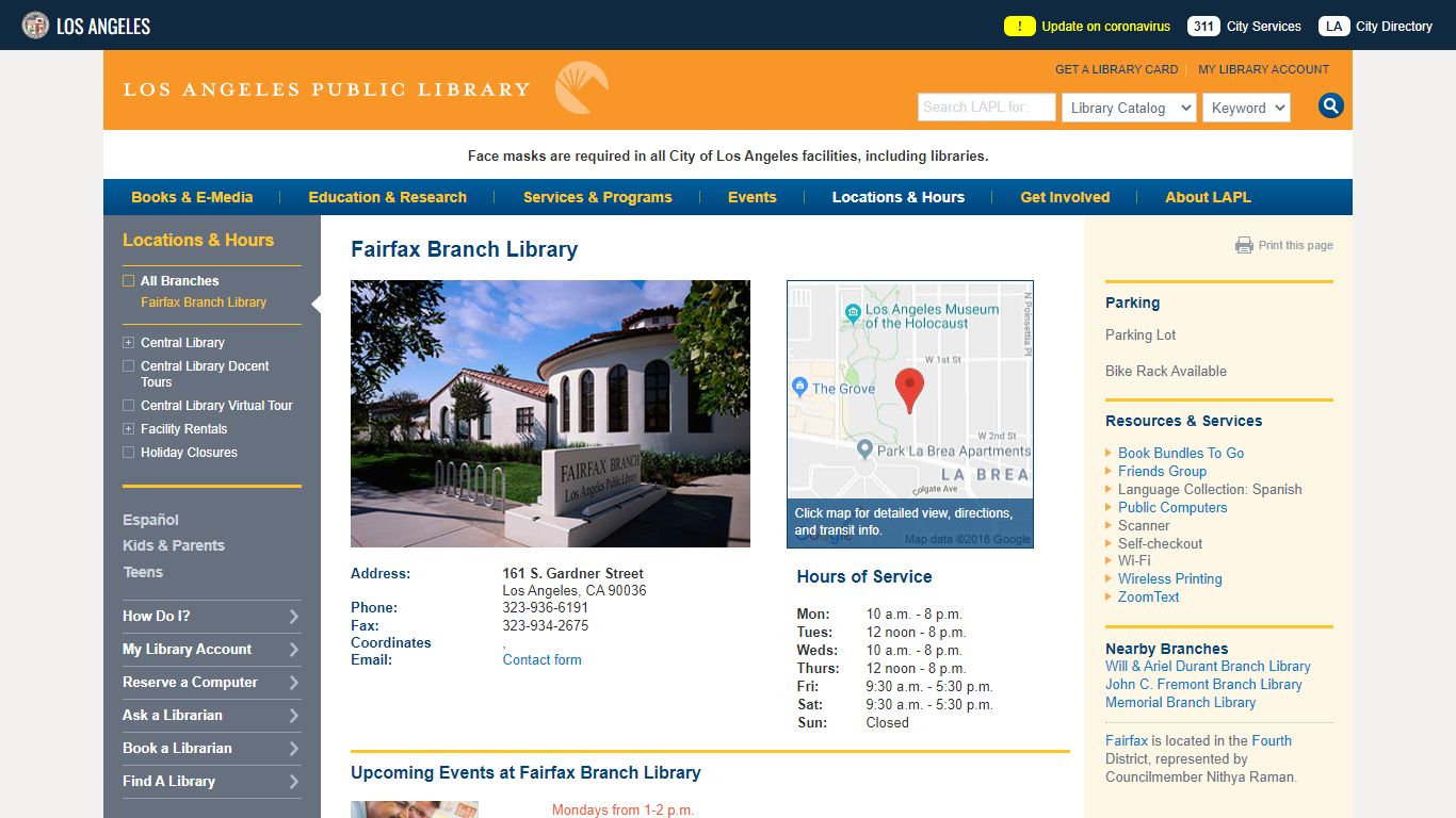 Fairfax Branch Library | Los Angeles Public Library